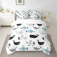 thumbnail image 2 of Erosebridal Ocean Whale Bedding Twin Size, Vintage Helicopter Bedding Sets Twin Size, Cute Animal Reversible Bed Set, Lightweight Bedroom Decorative, 7pcs, 2 of 6