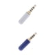 thumbnail image 1 of 2 Unids 3.5mm 4 Polos Soldadura Jacks Auriculares Adaptador Conector Enchufe Para Auriculares Micrófono + Azul, 1 of 9