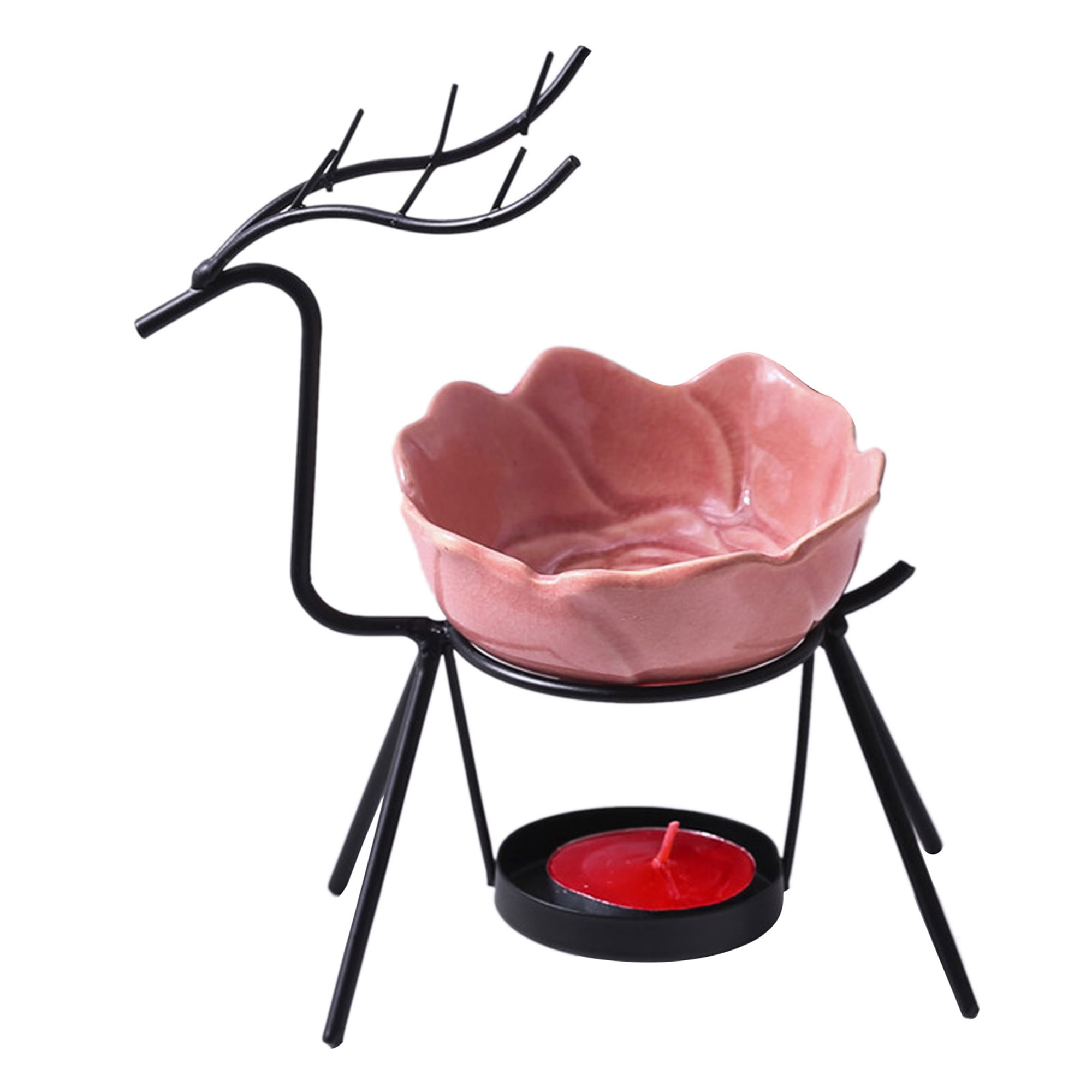 COUTEXYI Creative Stainless Steel Deer Oil Burner, Reindeer Tea Light