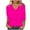 Hot Pink, variant on Women Plus Size Sweatshirts Fall Sweatshirts for Women 2024 Plus Size Oversized Fit Sweatshirt Pull over Sweatshirts 3/4 Sleeve Shirts for Women