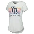 thumbnail image 2 of Women's Concepts Sport White/Charcoal Tampa Bay Rays Sonata Top & Leggings Sleep Set, 2 of 5