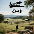 thumbnail image 4 of Stainless Rooster Weathervane Weather Vane Yard Garden Barn Ornament Animal Style Kit Weather Vanes Roofs Scene Decor, 4 of 5