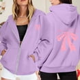thumbnail image 2 of Chandail à Capuchon Décontracté pour Femmes avec Poche Zippée Manches Longues Sweat à Capuche Sport pour Activités Extérieures, 2 of 6