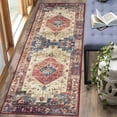 thumbnail image 6 of Yesfashion Carpets Area Rugs Washable 2'*6' Vintage Persian Runner Rug Medallion Print Hallway Rug Runner Soft Retro Distressed Floor Mat for Kitchen,Red/Beige Beige tone 2*6ft, 6 of 7