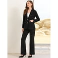 thumbnail image 4 of DARING DIVA Women's Business Casual Single Breasted Jacket Office Suit S Black, 4 of 6