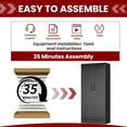 thumbnail image 6 of IKIMI 72" Metal Garage Storage Cabinet with 4 Adjustable Shelves and Locking Doors, Tall Freestanding Garage Cabinet for Office, Home, Kitchen, Black(72“H x 36“W x 18" D), 6 of 10