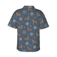 thumbnail image 3 of Haiem Squirrel And Snowflakes Printed Hawaiian Shirt for Men - Men’s Casual Beach Summer Shirts - Stretch Fabric with Modern Fit-Medium, 3 of 9
