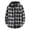 Dark Gray, variant on Men's Long Sleeve Shirt Plaid Flannel Casual Button Down Hooded Jacket Outdoor Hiking Camping Utility Shacket with Pockets XXXXXL Size White