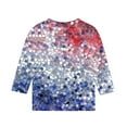 thumbnail image 4 of Xdegoge 4Th of July Clothes for Girls Boys Kids American Flag Shirt Stars Strips Usa Tee Shirt 3/4 Sleeve Summer Tops Raglan Crewneck Patriotic Shirts 4 Years Old Girl Gift, 4 of 5