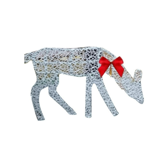Plant Markers 39*64Cm Christmas Reindeer Outdoor Lighting Fixtures Led Flashing Reindeer Families Large Luminous Reindeer Home Garden and Reindeer Decorations with Ground Nails Valentines Day Gift Or