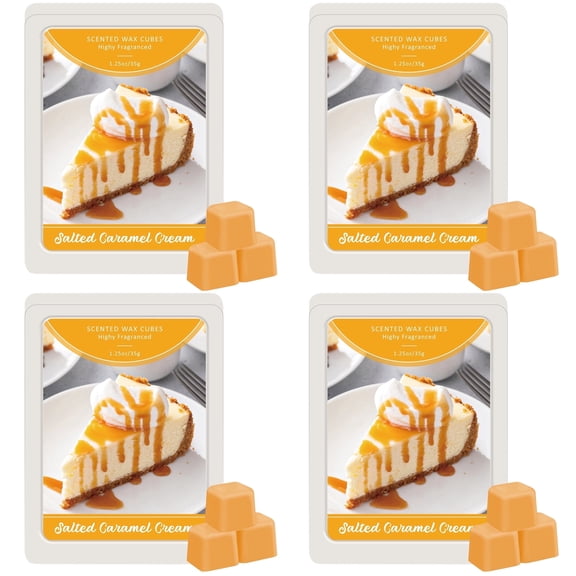 LA BELLEFÉE Scented Wax Melts, 4 Pack Wax Cubes, Salted Caramel Cream