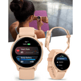 thumbnail image 6 of Garmin Vivoactive 6 - Health & Wellness GPS Smartwatch, 1.2 in Bright AMOLED Display, Metallic Pink Dawn & Pink Dawn Band w/ Wearable4U White EarBuds Bundle, 6 of 11
