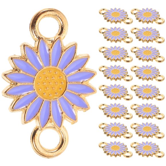 20pcs Jewellery Making Links Pendants Sunflower Shape Connector Jewelry Pendants