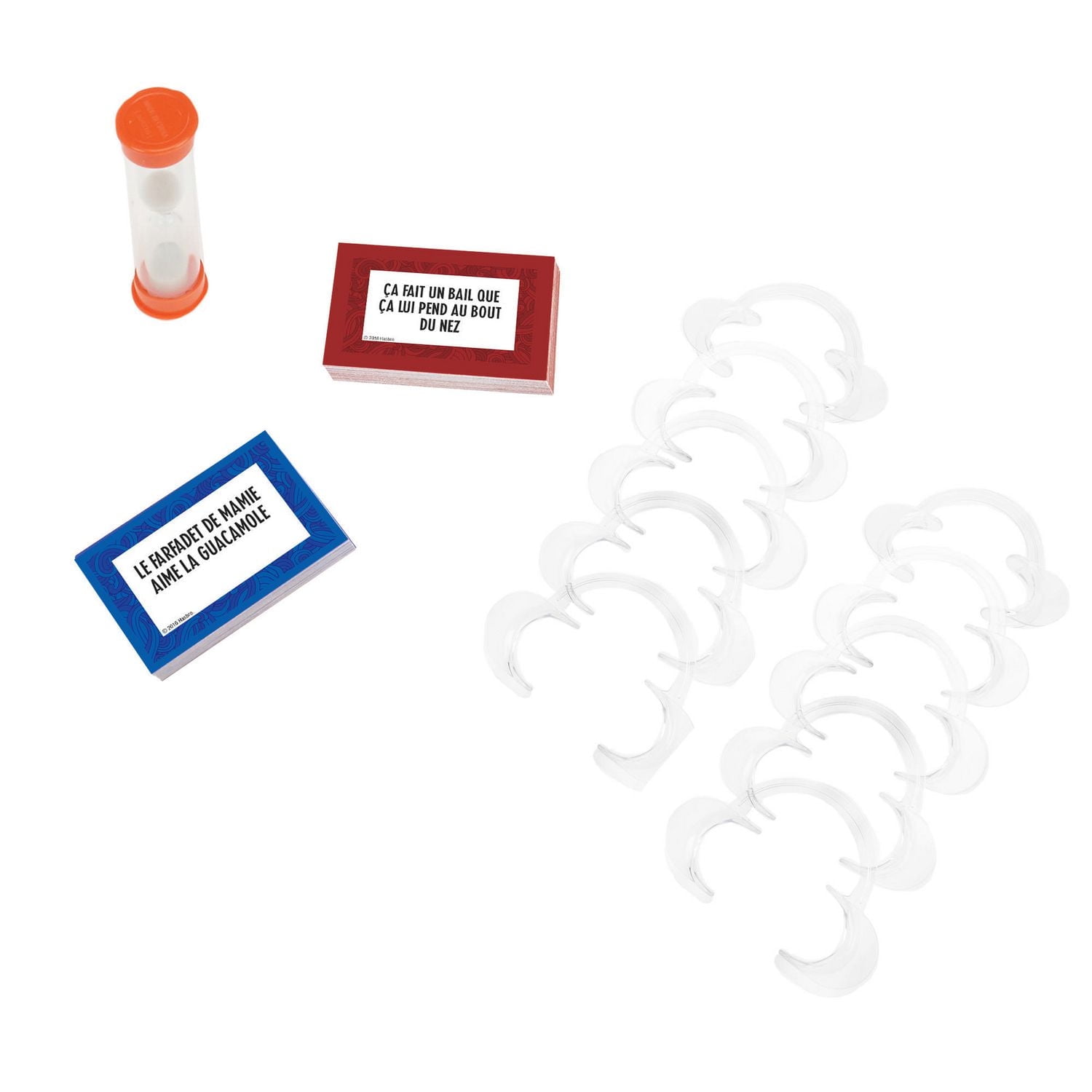 Jeu Mâche mots (Francais)- Inclut 10 mâche-mots (écarteurs buccaux)