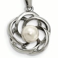 thumbnail image 2 of Collier de Perles d'Eau Douce Poli en Acier Inoxydable 18 Po, 2 of 4