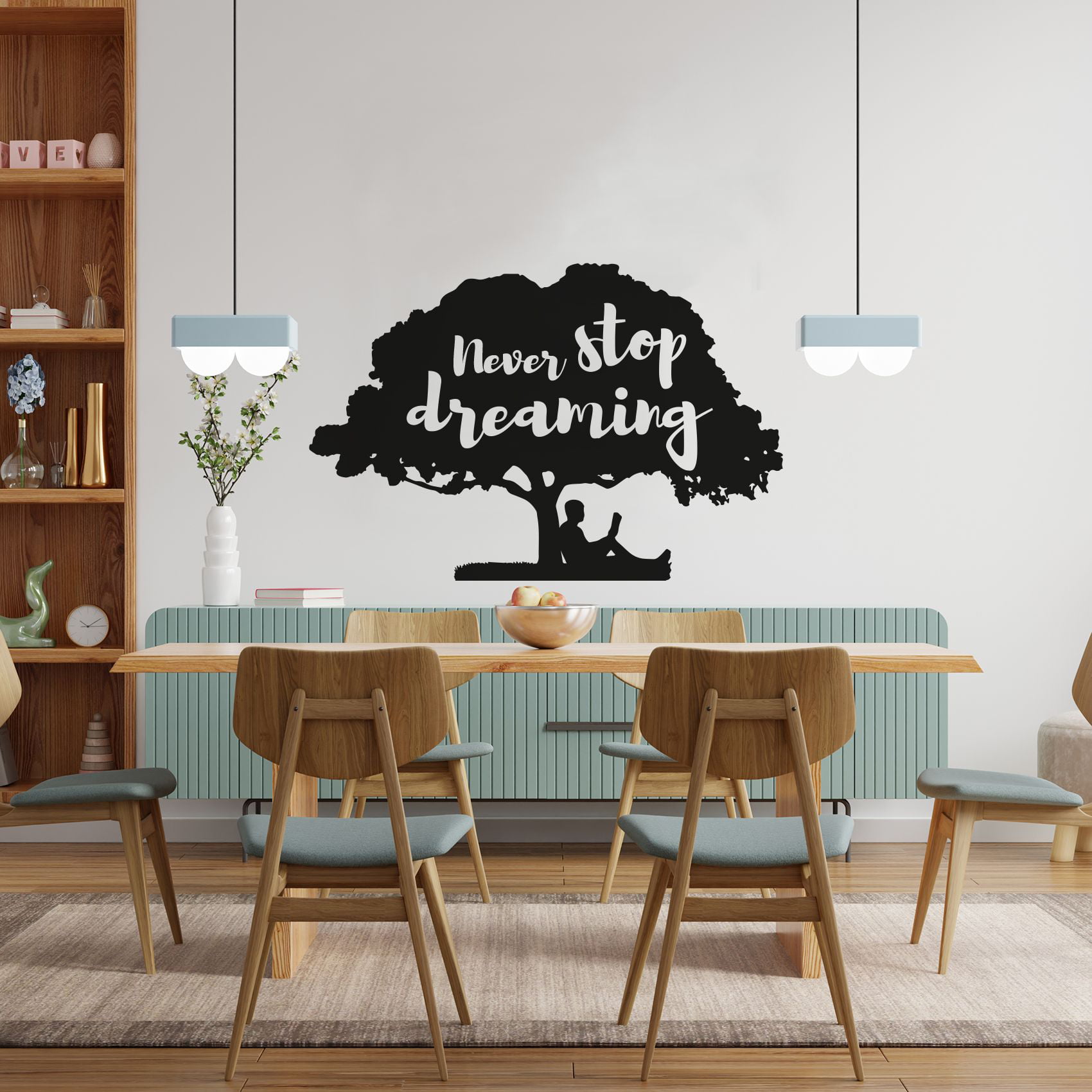 Never Stop Dreaming Wall Stickers Room Quotes Home Decor DIY Art Wall Decal LP 
