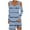 Blue 1, variant on Kaemgyyd Fall Dresses for Women Casual Stripe Long Sleeve Cold Shoulder Mini Dress Fashion V Neck T-Shirt Flowy Dresses