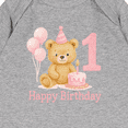 thumbnail image 3 of Inktastic Cute Teddy Bear 1st Birthday Party Baby Romper Coveralls, 3 of 4