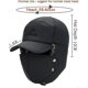 thumbnail image 5 of Winter Hats For Men Warm Thermal Fur Hats Insulated With Windproof Snowproof Hats For Ski Hunting Cycling Winter Sports Trooper Hat(black)-Good qual, 5 of 5