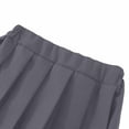 thumbnail image 6 of Rggeeun Child Girls Skirt Solid Color Pleated Ruffle Elastic High Waist Knee Length A Line for Summer Playground Adorable Skirts,Gray,9-10 Years, 6 of 7
