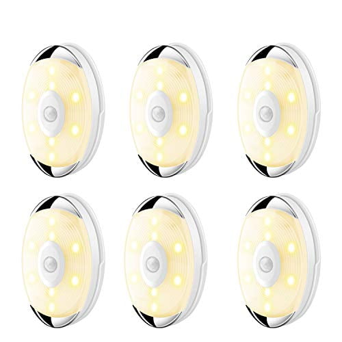 Motion Sensor Stair Light LED USB Charged Path Night Lighting 350mah Closet Stair Cabinet Wireless Light Stick Anywhere Hallway Bedroom Kitchen 3 Pack Wall Light 8 Beads Movement Triggers Lights White 