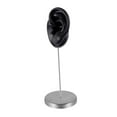 thumbnail image 3 of Modelo de oreja de silicona, pendiente, accesorio de exhibición de joyas, oreja falsa perforable reutilizable para Izquierda negra, 3 of 9