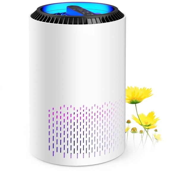 ALROCKET HEPA Air Purifier for Home & Bedroom, Covers Up to 350 Sq. Ft., Reduces Smoke, Dust, Pet Hair, Pollen & Odors, Quiet Sleep Mode, White