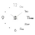 thumbnail image 1 of Bewildely Reloj de pared colgante decoración exquisita habitación interesante colgante autoadhesivo comodidad multicolor plata DIY Prop Decoración del hogar Plata, 1 of 6