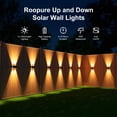 thumbnail image 2 of Luces solares de pared Roopure para exteriores, paquete de 8 unidades, blanco cálido, IP65, 2 of 8