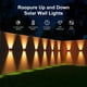 thumbnail image 2 of Luces solares de pared Roopure para exteriores, paquete de 8 unidades, blanco cálido, IP65, 2 of 8