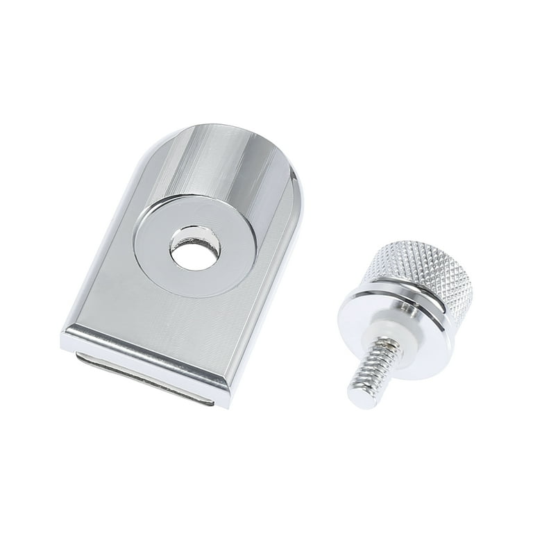 Chrome Rear Seat Bolt Kit For Harley Touring 1996-2024 - Quick Release Knob Cover, Metal Knurled Billet, Easy Install