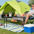 thumbnail image 2 of Mesa de camping plegable triple, plegable aluminio, mesa portátil para barbacoa al aire libre, blanca, 2 of 4