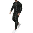 thumbnail image 2 of Wavsuf Men's Sweatsuits Set 2 piece Jogger Set for Men New Motion Digital Shirt Sweatshirt and Sweatpants White Size 2XL, 2 of 5