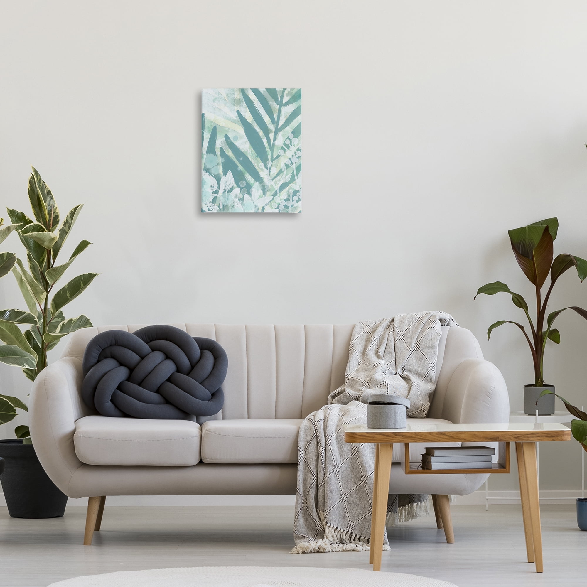Stupell Industries Modern Splatter Palms Botanical & Floral Painting Gallery Wrapped Canvas Art Print Wall Art, 16 x 20
