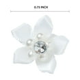 thumbnail image 2 of Offray accessories, white 3/4 inch value pack 5 petal gem flower accessor yard for wedding, hair clips, and scrapbooking, 10 count, 1 package, 2 of 7