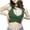 Army Green-02, variant on Mittory Womens Crochet Halter Crop Tops Summer Sexy Knitted V Neck Sleeveless Camisole Top