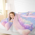 thumbnail image 4 of jejeloiu 3D Colorful Clouds Twin Comforter Sets,Multicolor Gradient Sky Bedding Set For Girls Kids Reversible 2-Piece, 4 of 8
