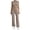 Coffee, variant on Bosfbaoi Two Piece Sets for Women Crew Neck Short Sleeve Crop Top and Drawstring Elastic Waist Straight Leg Pants Casual Womens Summer Outfits