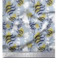 thumbnail image 1 of Soimoi White Georgette Viscose Fabric Leopard & Wild Animal Skin Print Sewing Fabric BTY 42 Inch Wide, 1 of 3
