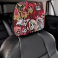thumbnail image 4 of Hazbin Hotel Car Headrest Cover Decor Vehicles Seat Pillow Cover Protector Accessories Auto Front/Rear Seats Head Rest Cover Universal Fit Most Cars Sedan SUV Van, 4 of 7