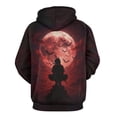 thumbnail image 2 of LAOLIUSN Men’s All-Over Print Ninja Hoodie – 3D Moon Warrior Graphic Pullover Sweatshirt, Stretch Fabric S–4XL, 2 of 7