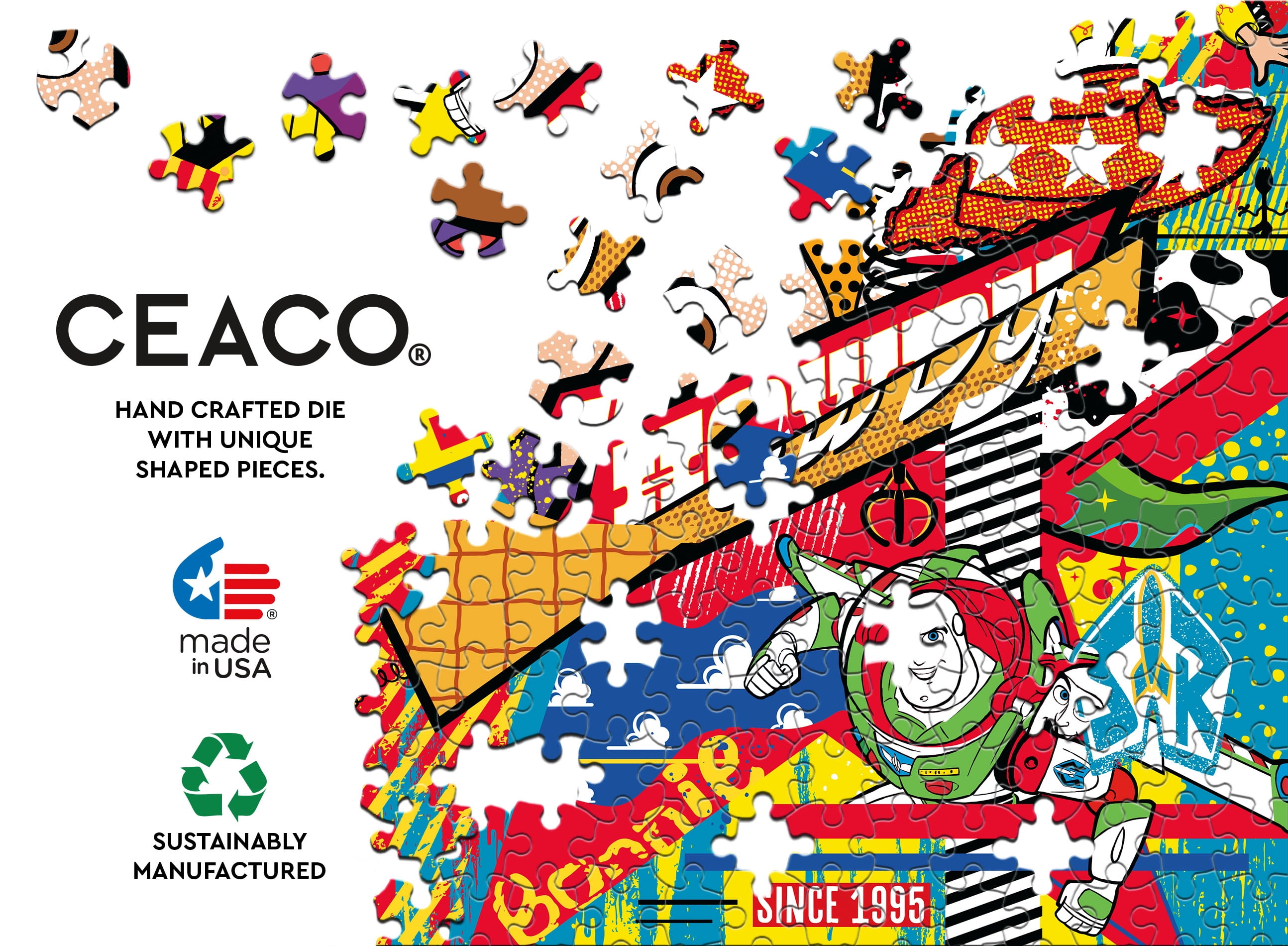 Ceaco 1000 Piece Toy Story Pixar Graffiti Interlocking Jigsaw Puzzle