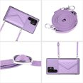 thumbnail image 2 of Allytech Galaxy S22 Ultra Wallet Case with Shoulder Strap, RFID Blocking Luxury PU Leather Shockproof Cards Slots Stand Anti-Scratch Magnetic Closure Phone Case for Samsung Galaxy S22 Ultra, Purple, 2 of 9