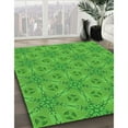 thumbnail image 3 of Ahgly Company Machine Washable Indoor Rectangle Transitional Lime Green Area Rugs, 4' x 6', 3 of 7