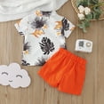 thumbnail image 7 of EnJoCho Baby Boy Sweatshirt Summer Toddler Boys Short Sleeve Prints Tops Shorts Two Piece Outfits Set for Kids Clothes Little Boy School Casual Set 18-24 Mouths, 7 of 7