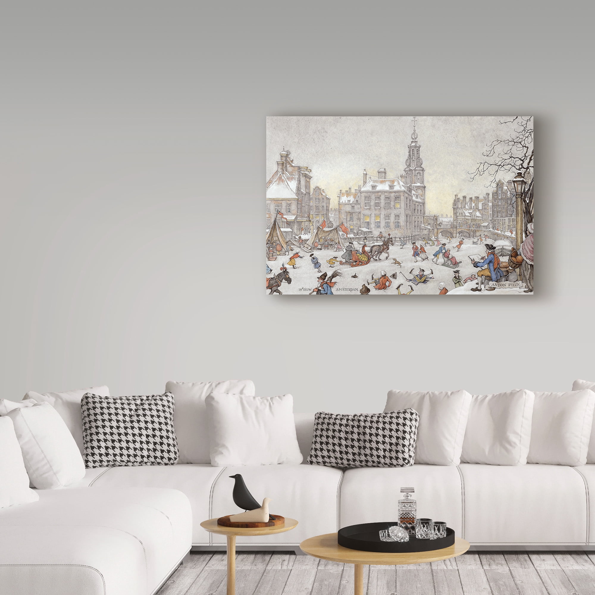 Trademark Fine Art Playing On The Ice Canvas Art - 24 x 32