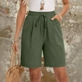 thumbnail image 2 of Dealovy Shorts for Women Drawstring High Waisted Lounge Shorts Straight Leg Pull on Summer Beach Shorts, 2 of 9