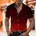 thumbnail image 7 of hotojiny Men Satin Silk Shirt Stylish Gradient Short Sleeve Button Down Shirt Summer Tops Party Wedding Clubwear S-5XL, 7 of 7
