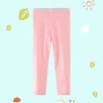 thumbnail image 2 of WUANDIXFA Toddler Capri Leggings 2T 3T 4T 5T 6T 7T 8T Toddler Girls Cotton Leggings Little Girl Stretchy Leggings Trousers for Fall Winter,Light Pink,3-4 Years, 2 of 5
