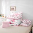 thumbnail image 6 of Erosebridal Dreamy Princess Style 7-Piece Bedding Comforter Set,Pink Bowtie Monogrammed T King Bedding Sets For Princess,Reversible, 6 of 7